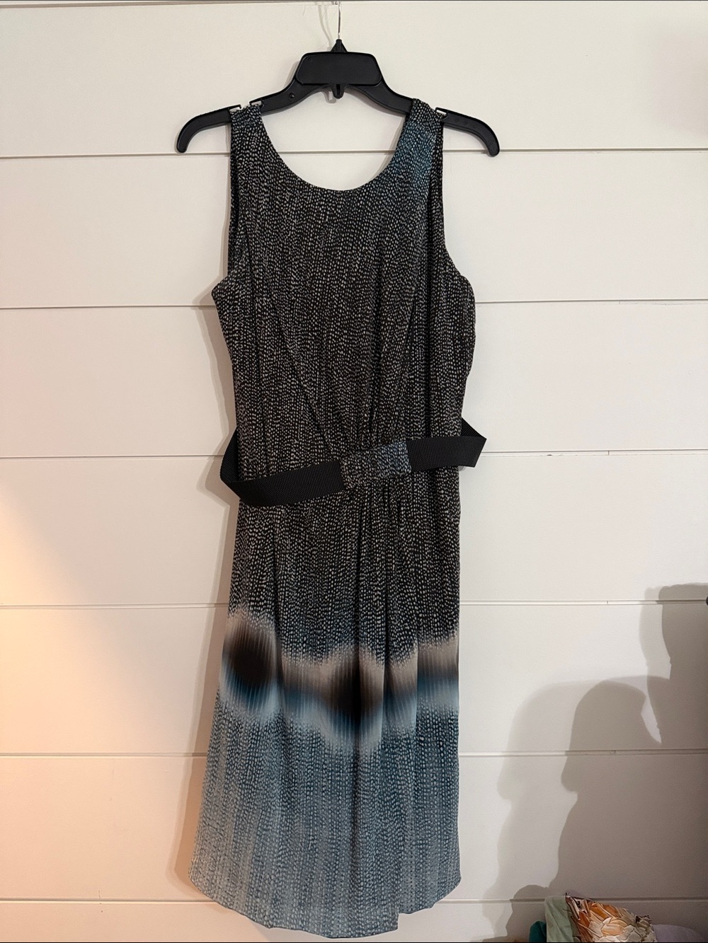 Authentic Giorgio Armani Black Label 100% Silk Ombré Print Dress